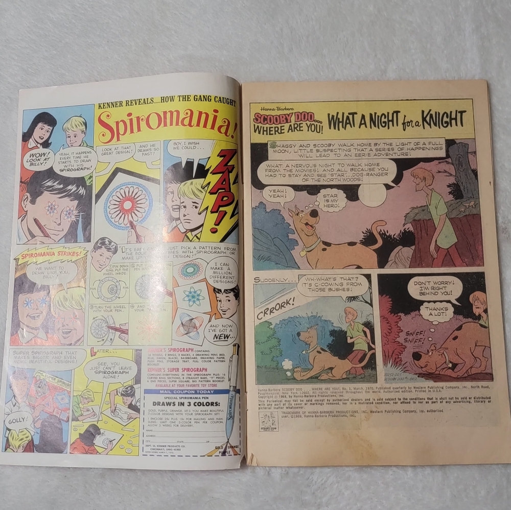 Scooby Doo #1 What A Night For A Knight Comic Book 1970 - Picture 2 of 16